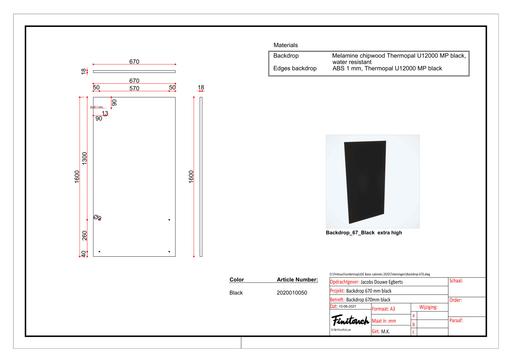 BACKDROP 67 BLACK EXTRA HIGH